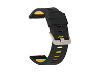 HKM-722515 Two-Color Silicone Watch Band for 20mm and 22mm Straps