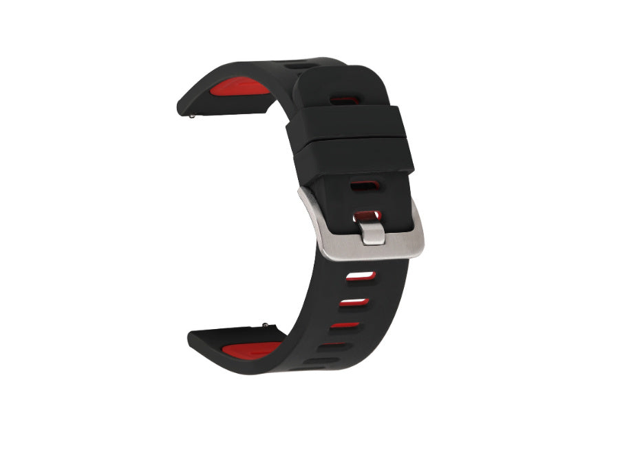 HKM-722515 Two-Color Silicone Watch Band for 20mm and 22mm Straps