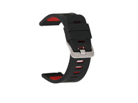HKM-722515 Two-Color Silicone Watch Band for 20mm and 22mm Straps
