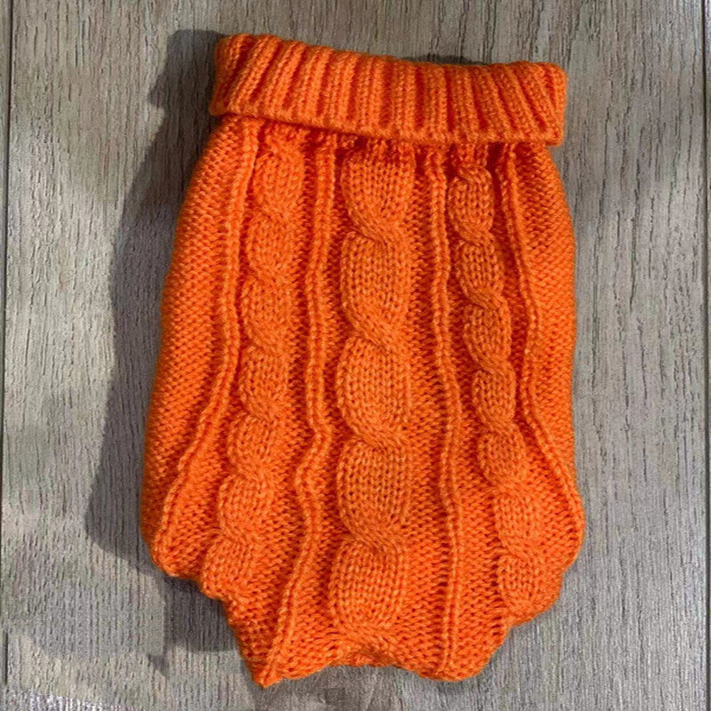 HKM-722579 Cozy Thick Wool Dog Sweater for Small Breeds in Varied Colors