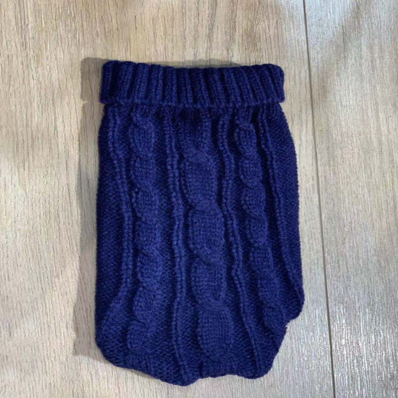 HKM-722579 Cozy Thick Wool Dog Sweater for Small Breeds in Varied Colors