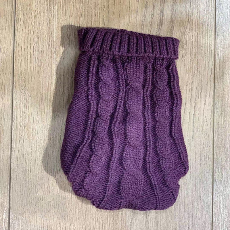 HKM-722579 Cozy Thick Wool Dog Sweater for Small Breeds in Varied Colors
