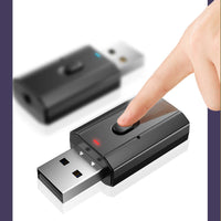 HKM-722707 Two-in-One USB Bluetooth Audio Adapter - 5.0 Receiver & Transmitter for Hands-Free Calls