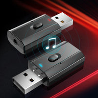 HKM-722707 Two-in-One USB Bluetooth Audio Adapter - 5.0 Receiver & Transmitter for Hands-Free Calls