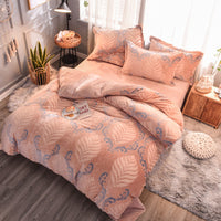 HKM-722771 Personalized Printed Polyester Bedding Set - European & American Style, 4 Pieces for 1.8m or 2.0m Bed