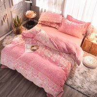 HKM-722771 Personalized Printed Polyester Bedding Set - European & American Style, 4 Pieces for 1.8m or 2.0m Bed