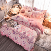 HKM-722771 Personalized Printed Polyester Bedding Set - European & American Style, 4 Pieces for 1.8m or 2.0m Bed