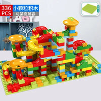 HKM-722835 168pcs Educational Marble Run Building Block Set for Kids, DIY Slide Track Toys