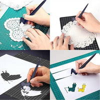 HKM-722835 360-Degree Rotating Hand-held Craft Paper Cutter and Carving Knife with Smooth Control