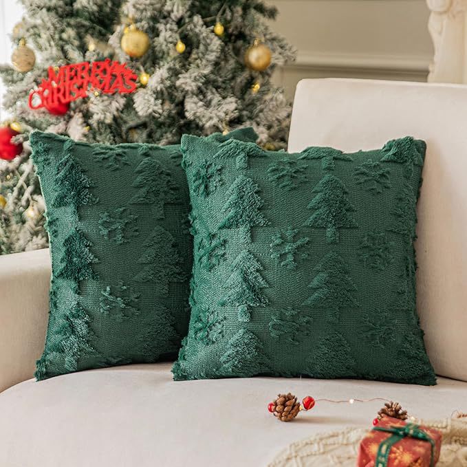 HKM-722899 Plush Snowflake Decorative Throw Pillowcase for Holiday and Festive Home Accents