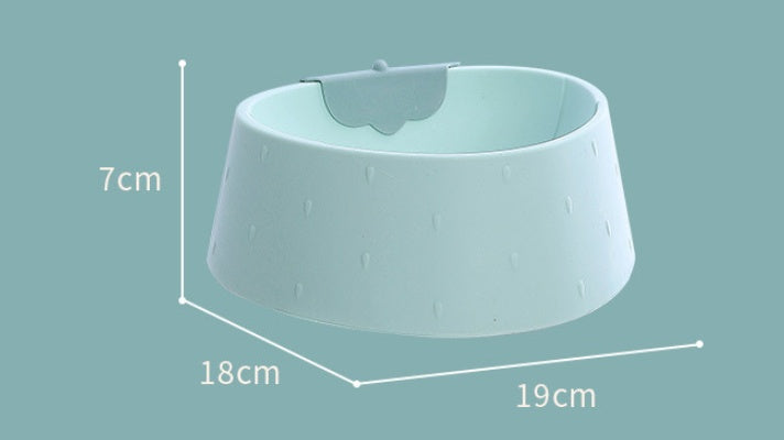 HKM-723027 Strawberry Grain Design Pet Bowl - Durable PP Plastic, Available in Green, Pink, and Gray