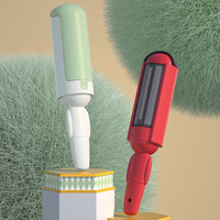 HKM-723091 Electrostatic Pet Hair Remover Double-Sided Brush - Modern Plastic Design, Compact Size