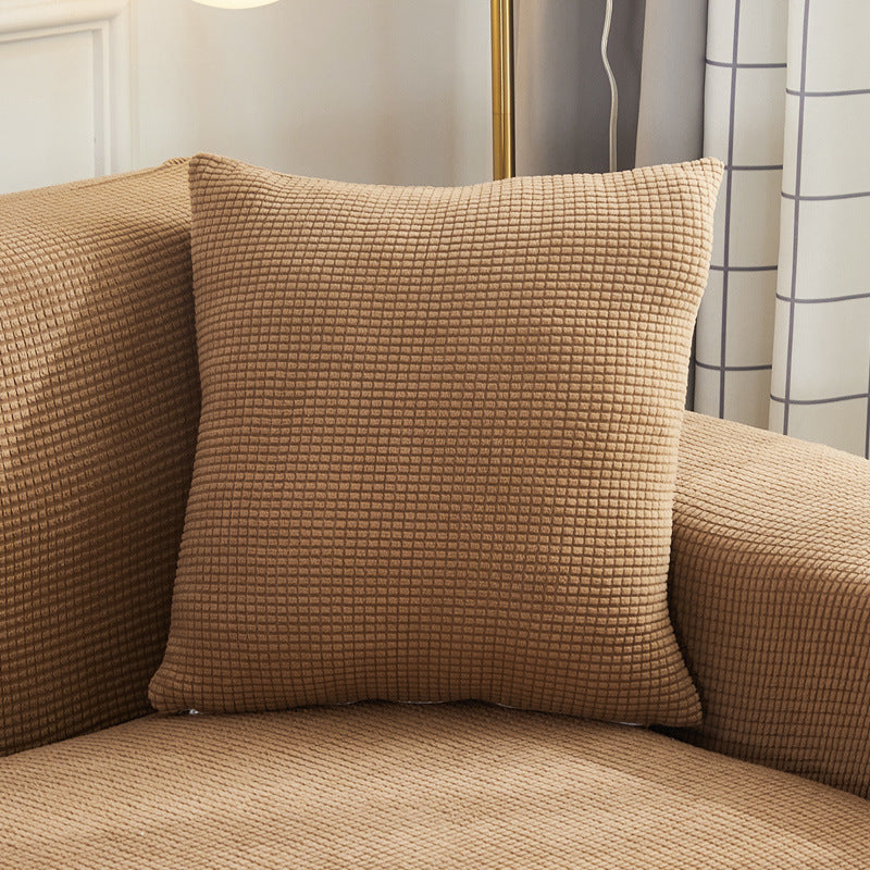 HKM-723219 Universal Solid Color Sofa Cover for Three-Seater - Modern Polyester Fabric, Fits Sizes S, M, L, XL