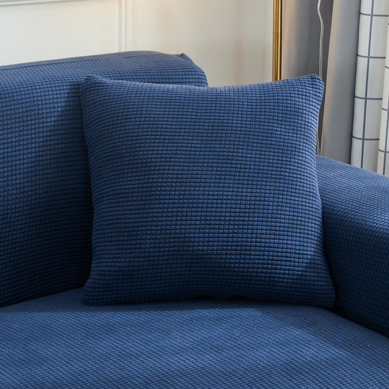 HKM-723219 Universal Solid Color Sofa Cover for Three-Seater - Modern Polyester Fabric, Fits Sizes S, M, L, XL