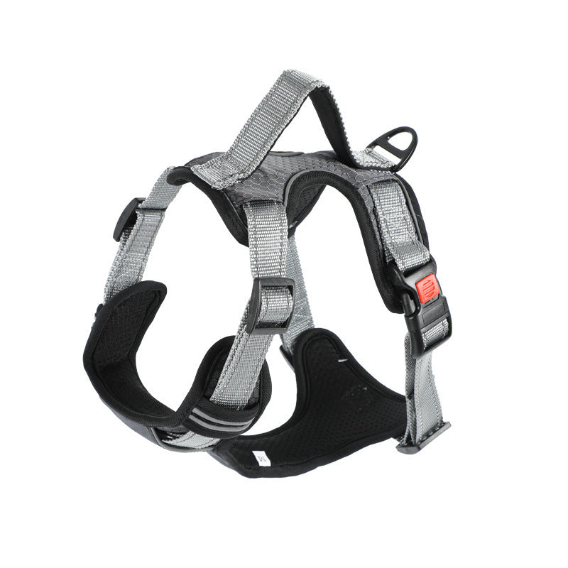 HKM-723347 Rope Vest Dog Chest Strap with Hand Holding Rope in Multiple Color Options