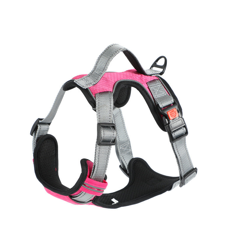 HKM-723347 Rope Vest Dog Chest Strap with Hand Holding Rope in Multiple Color Options