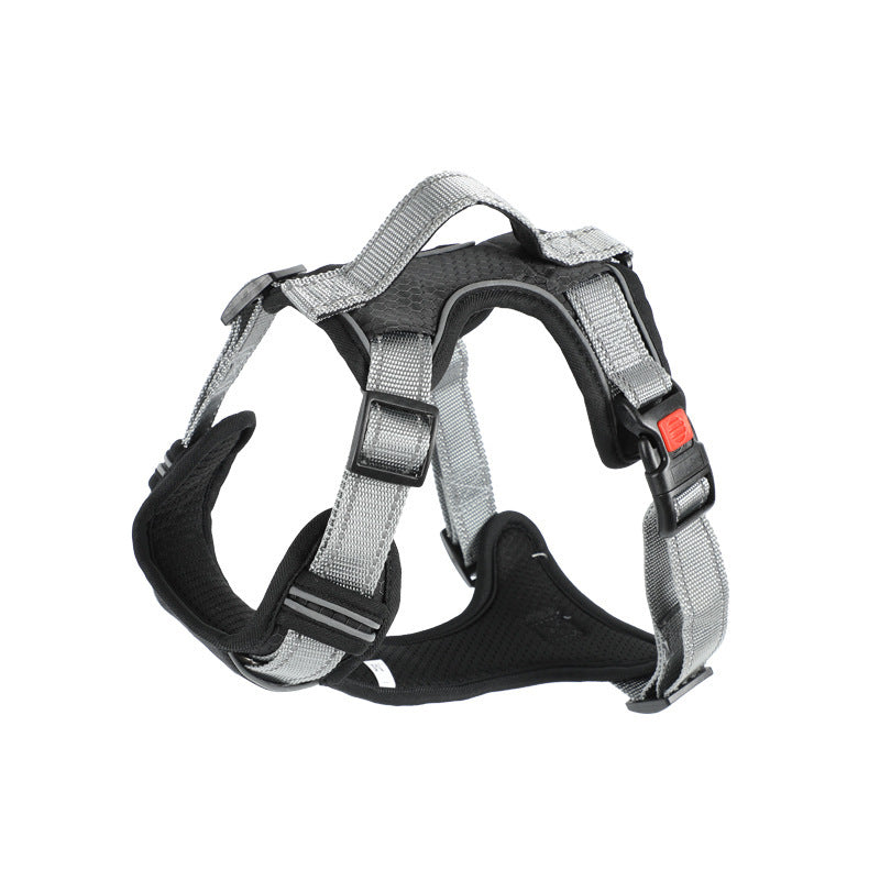 HKM-723347 Rope Vest Dog Chest Strap with Hand Holding Rope in Multiple Color Options