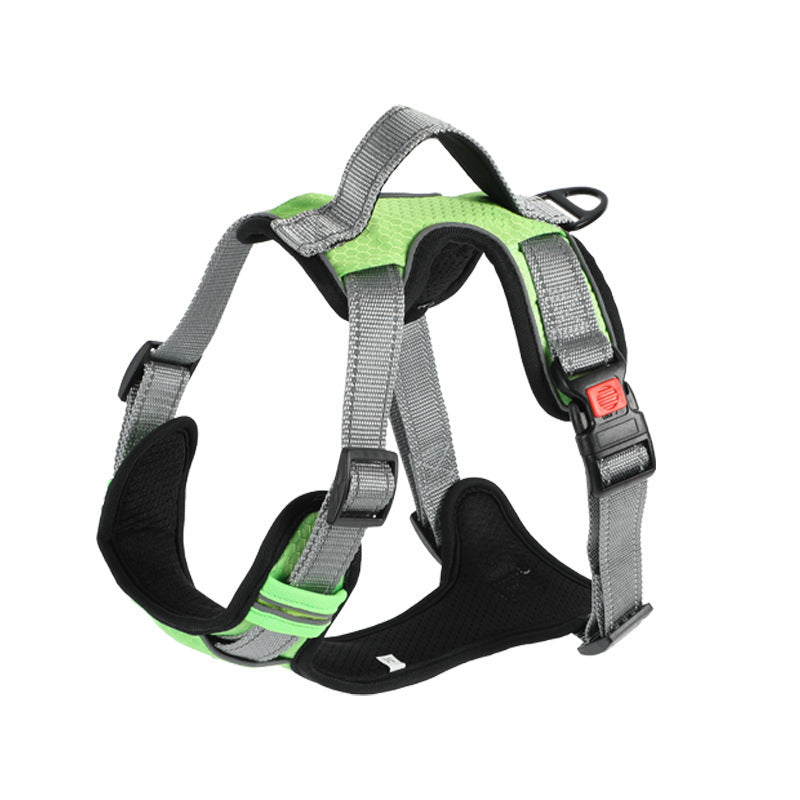 HKM-723347 Rope Vest Dog Chest Strap with Hand Holding Rope in Multiple Color Options