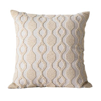 HKM-723539 Cotton and Linen Hotel Villa Pillow with Embroidered Front - 50x50cm