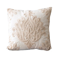 HKM-723539 Cotton and Linen Hotel Villa Pillow with Embroidered Front - 50x50cm