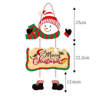 HKM-723603 Christmas-Themed Hanging Door Decorations - Includes Snowman, Santa Claus, Christmas Tree, and Elk Ornaments
