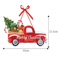 HKM-723603 Christmas-Themed Hanging Door Decorations - Includes Snowman, Santa Claus, Christmas Tree, and Elk Ornaments