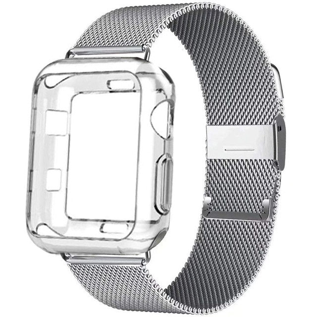 HKM-723667 Milan Band Watch Series with Multi-Color Case for Universal Generations 38mm to 44mm Sizes