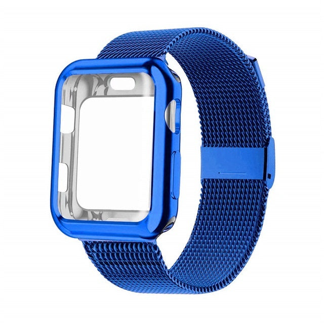 HKM-723667 Milan Band Watch Series with Multi-Color Case for Universal Generations 38mm to 44mm Sizes