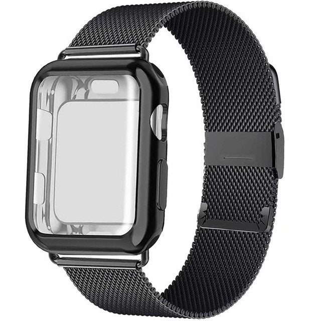 HKM-723667 Milan Band Watch Series with Multi-Color Case for Universal Generations 38mm to 44mm Sizes
