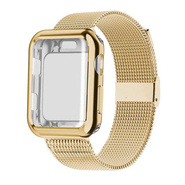 HKM-723667 Milan Band Watch Series with Multi-Color Case for Universal Generations 38mm to 44mm Sizes