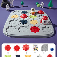 HKM-723731 Space Theme Brain Teaser Puzzle Toy - Road Builder Maze Game for Kids 5 Years and Up