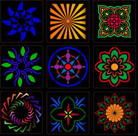 HKM-723923 36 Milky White Hollow Mandala Painting Template for DIY Wall Art
