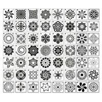 HKM-723923 36 Milky White Hollow Mandala Painting Template for DIY Wall Art