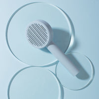 HKM-723923 Pet Cat Comb and Hair Brush with One-Click Hair Removal for Effective Grooming