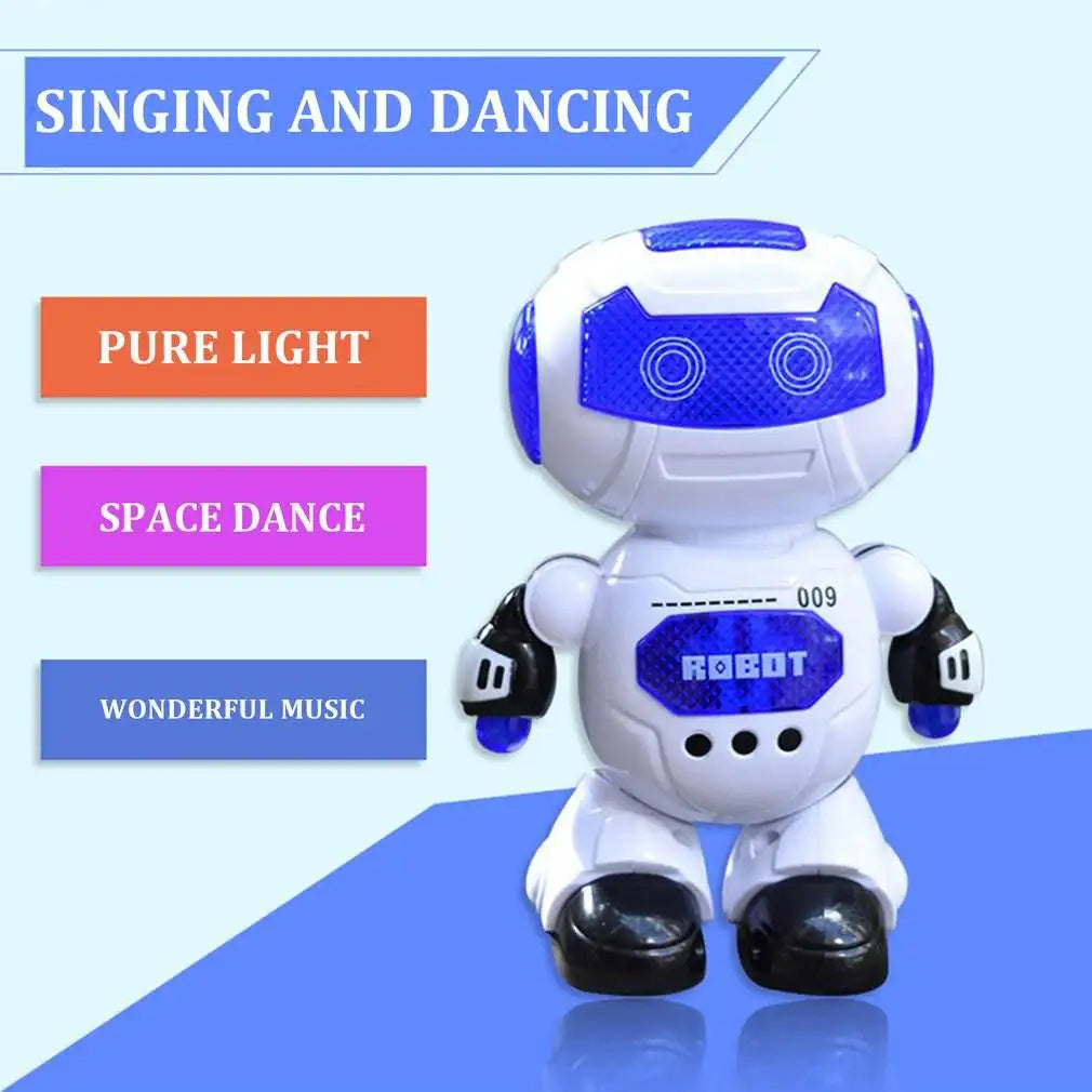 HKM-723987 Dancing Electric Robot Toy with Light & Sound for Kids, Educational Interactive Playmate