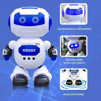 HKM-723987 Dancing Electric Robot Toy with Light & Sound for Kids, Educational Interactive Playmate