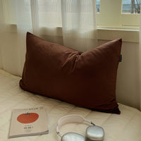 HKM-723987 Solid Color Cotton Pillowcase Set - Modern Striped Plaid Design, 48 x 74cm