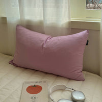 HKM-723987 Solid Color Cotton Pillowcase Set - Modern Striped Plaid Design, 48 x 74cm