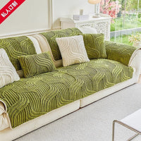 HKM-724051 Thick Non-Slip Plush Sofa Cushion in Striped and Solid Colors - Custom Sizes Available