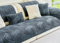 HKM-724051 Thick Non-Slip Plush Sofa Cushion in Striped and Solid Colors - Custom Sizes Available