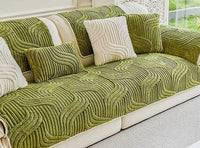 HKM-724051 Thick Non-Slip Plush Sofa Cushion in Striped and Solid Colors - Custom Sizes Available