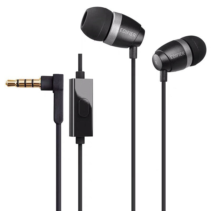 HKM-724051 Wired In-Ear Headset with Microphone, 3.5mm Plug, 1.3M Cable, Compatible with Mobile Devices