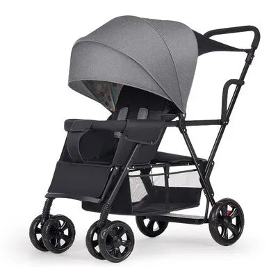 KTX-724179 3-in-1 Newborn Baby Stroller with Folding Design, High Landscape Pram and Shock Absorption for Comfortable Travel
