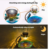 HKM-724243 Solar Crackle Ball Iron Bird Feeder for Outdoor Wildlife Care