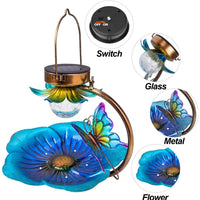 HKM-724243 Solar Crackle Ball Iron Bird Feeder for Outdoor Wildlife Care