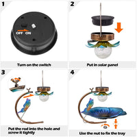 HKM-724243 Solar Crackle Ball Iron Bird Feeder for Outdoor Wildlife Care