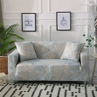 HKM-724371 Floral Modern Polyester Slipcover for Double Seat Sofa with Geometric Pattern