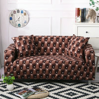 HKM-724371 Floral Modern Polyester Slipcover for Double Seat Sofa with Geometric Pattern