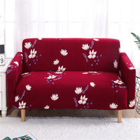 HKM-724371 Floral Modern Polyester Slipcover for Double Seat Sofa with Geometric Pattern
