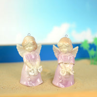 HKM-724435 European Style Painted White Porcelain Angel Character Decoration